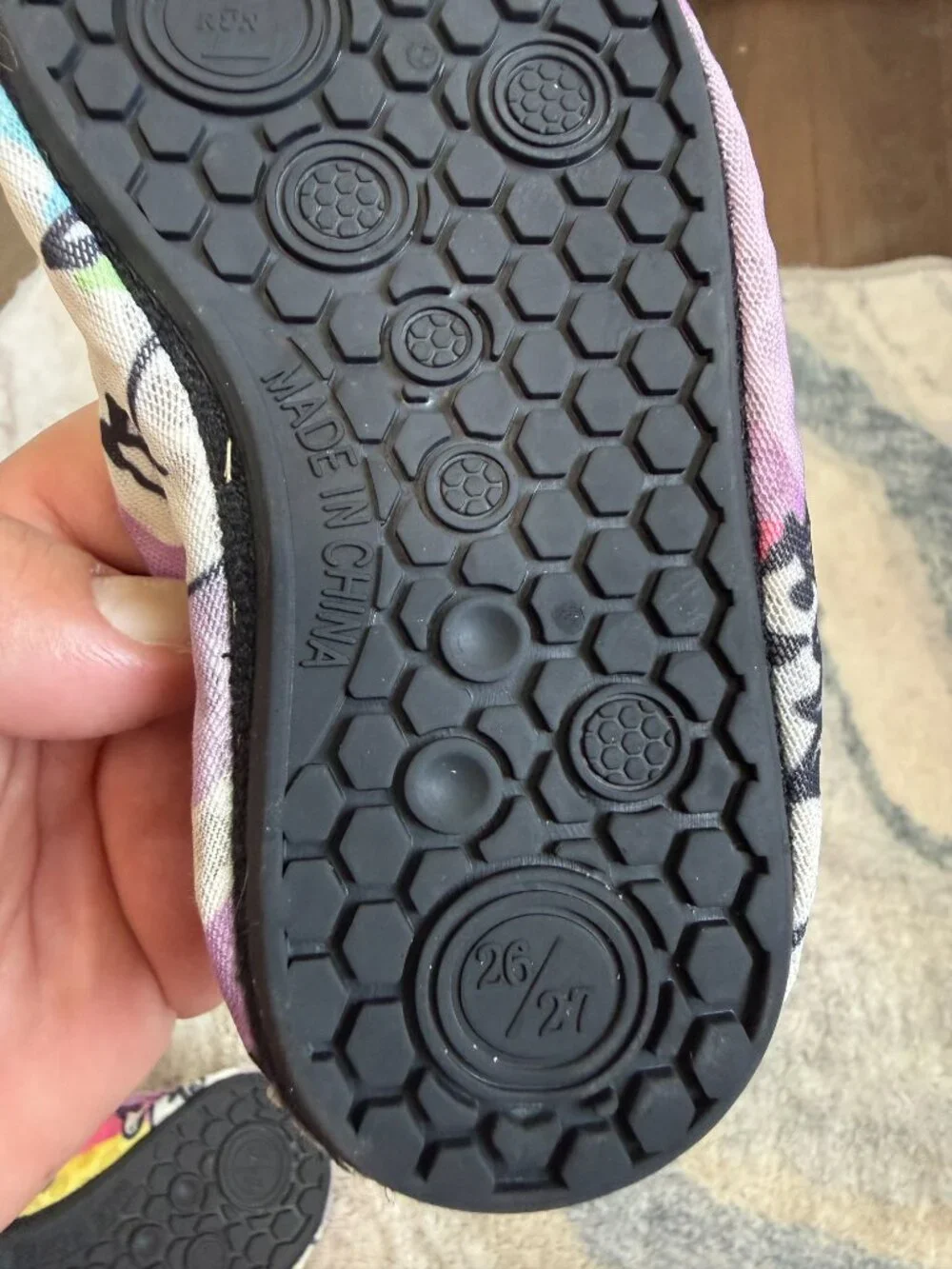 Girls Unicorn Heart and Stars Purple Water Shoes Toddler 9.5-10